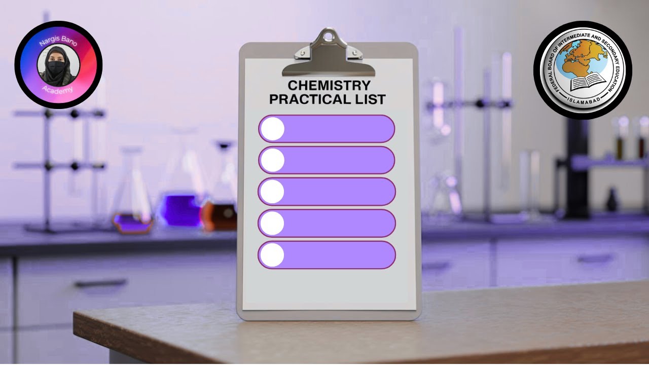 SSC Chemistry PBA | List of Practicals | FBISE