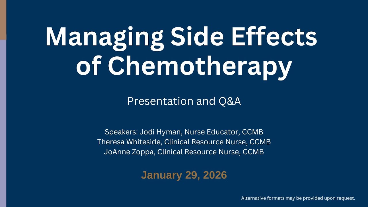 Managing Side Effects of Chemotherapy