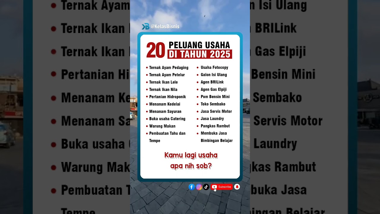 20 peluang usaha di tahun 2025 #peluangusaha #ytshorts