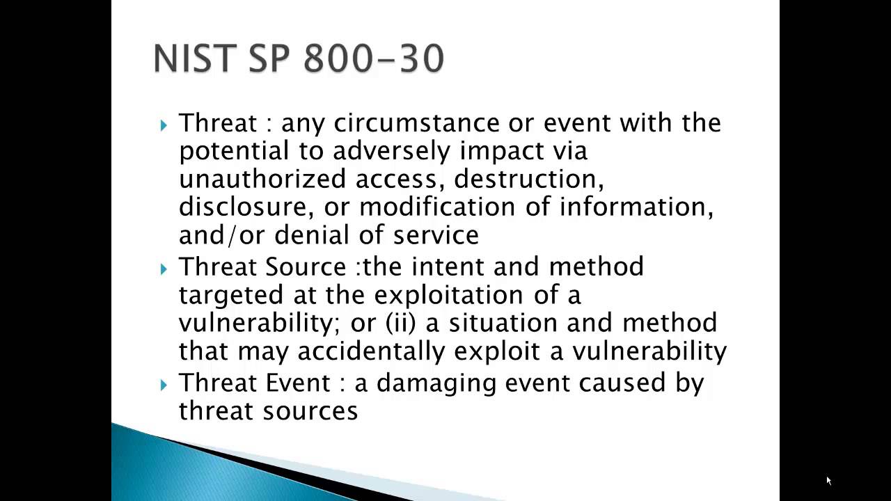 NIST SP 800 30