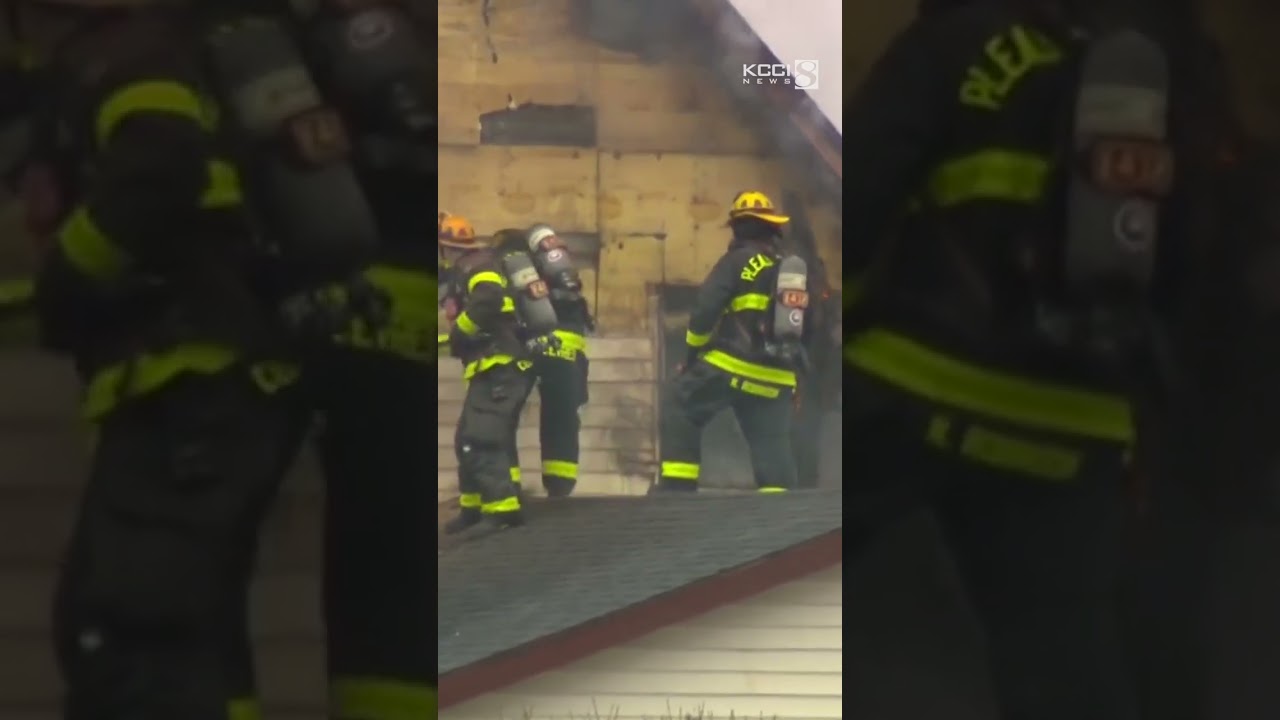Polk County emergency crews battle house fire near Mitchellville