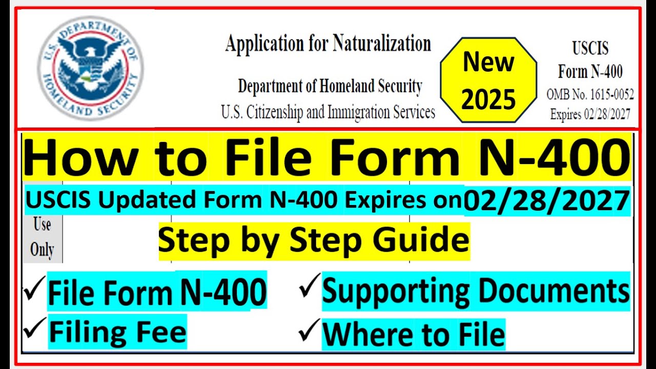 How to File N-400 for Spouse of US Citizen | Documents Needed | Filing Fee | Where to File