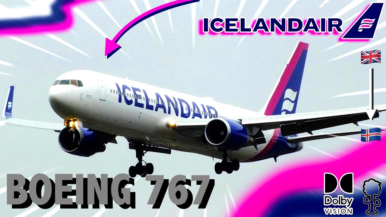 ICELANDAIR Boeing 767-300 Flight Manchester Airport - ICELAND/KEF (HDR10+ Dolby Vision Trip Report)