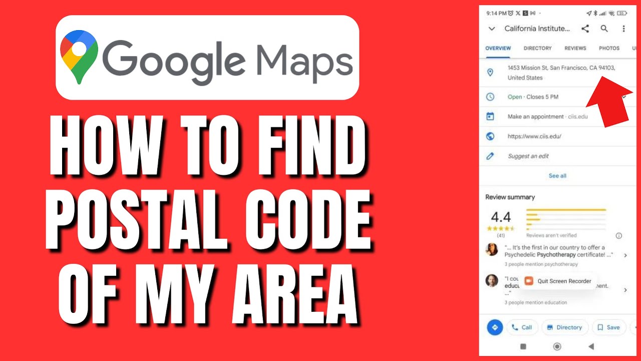 Как найти/узнать почтовый индекс или почтовый/пин-код моего района на Google Картах