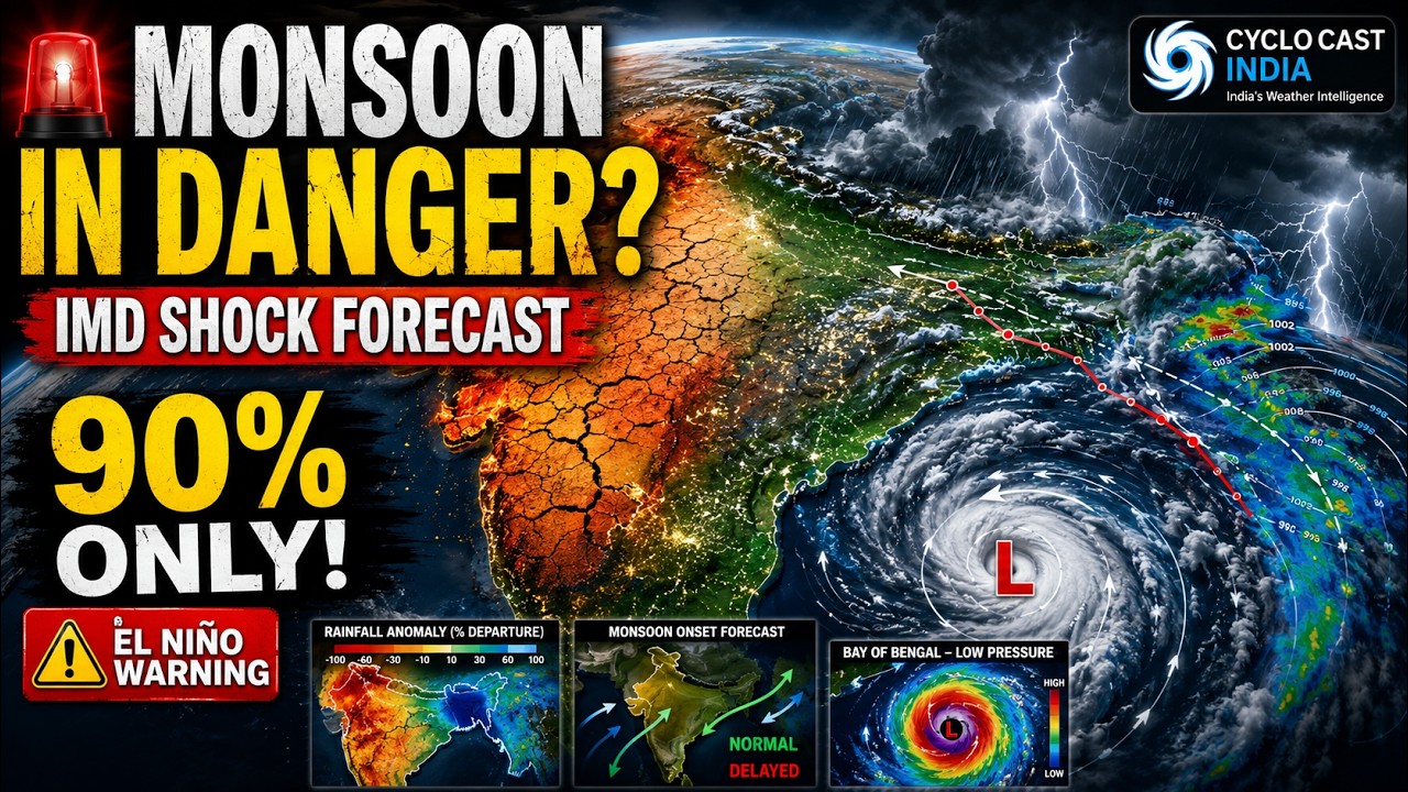 🚨 IMD Issues SHOCK Monsoon Forecast for India | El Ni&ntilde;o Threat Grows!