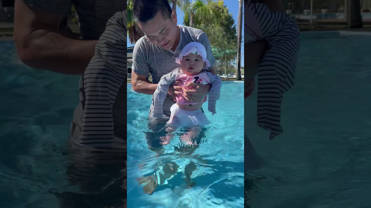 Baby swim shot