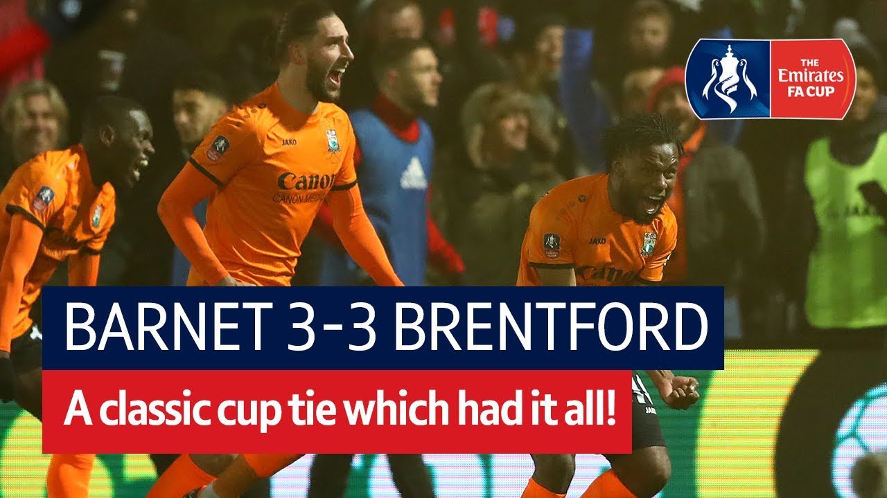 Barnet vs Brentford (3-3) | Emirates FA Cup Highlights