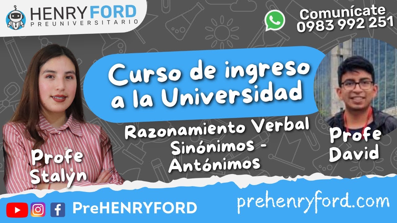 ✅ Razonamiento Verbal |Sinónimos, Antónimos | Examen admisión Universidades 2023