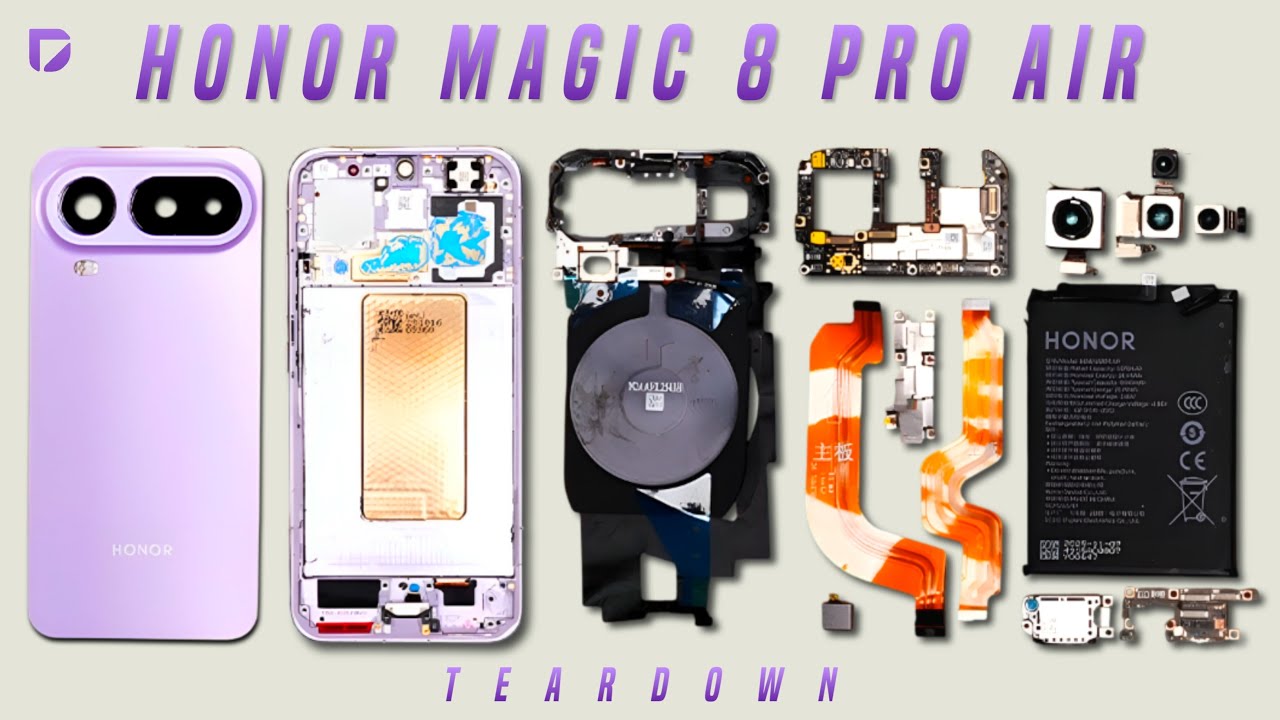 Honor Magic 8 Pro Air TEARDOWN - See what's inside this Thinnest Phone!
