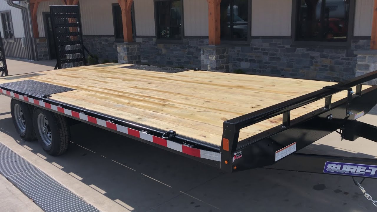 Sure-Trac 102x20 Beavertail Deckover Trailer 9900# GVW