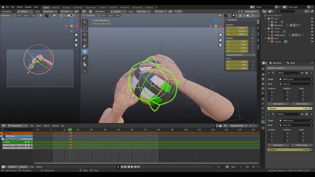 HOW TO CHILD OF CONSTRAINT IN BLENDER