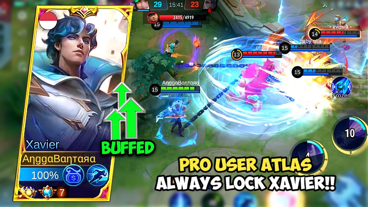 BUFFED XAVIER MEET PRO USER ATLAS ALWAYS FOCUS LOCK XAVIER!! | CAN XAVIER WIN?? | MOBILE LEGENDS