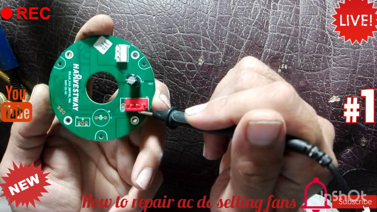 How to repair ad/dc solar celling fans in detail