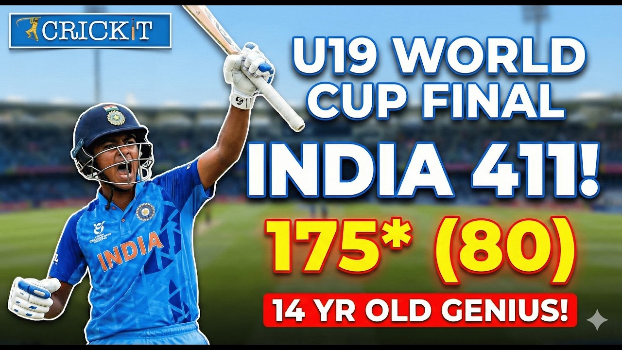 175 Runs in 80 Balls! 😱 14-Year-Old Vaibhav Suryavanshi DESTROYS World Cup Final!