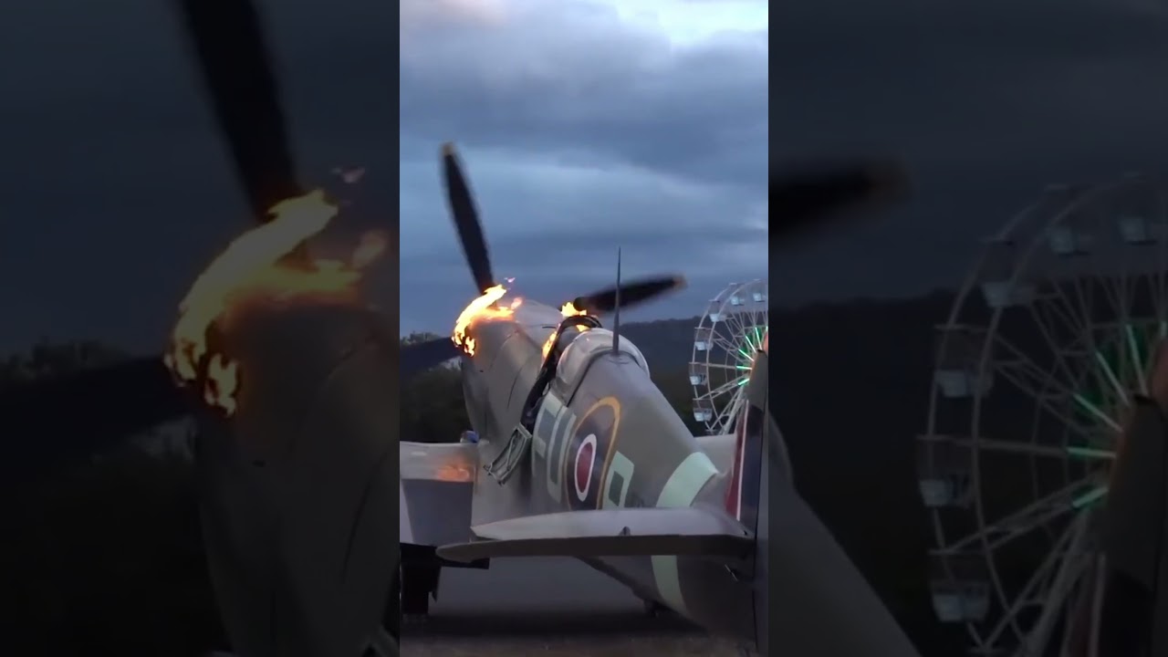 amazing spitfire startup (loud!!)