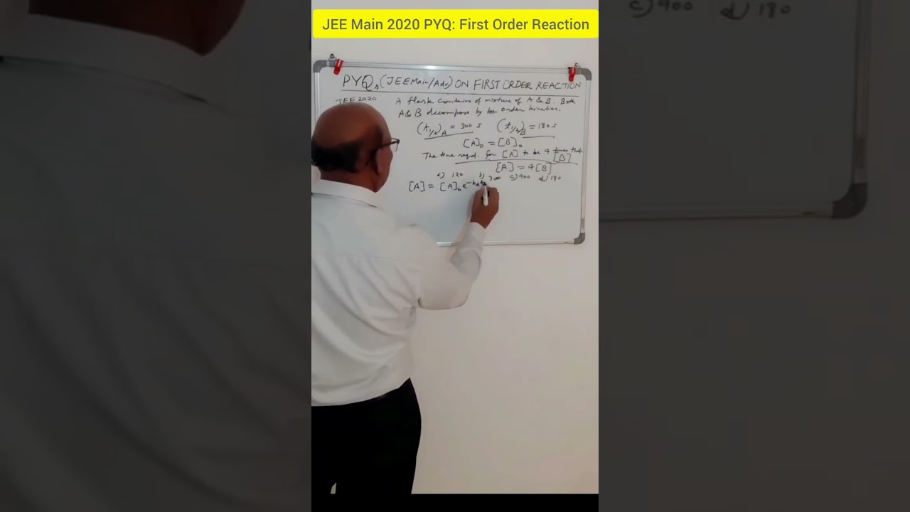 JEE Main 2020 PYQ 🔥 First Order Reaction Trick