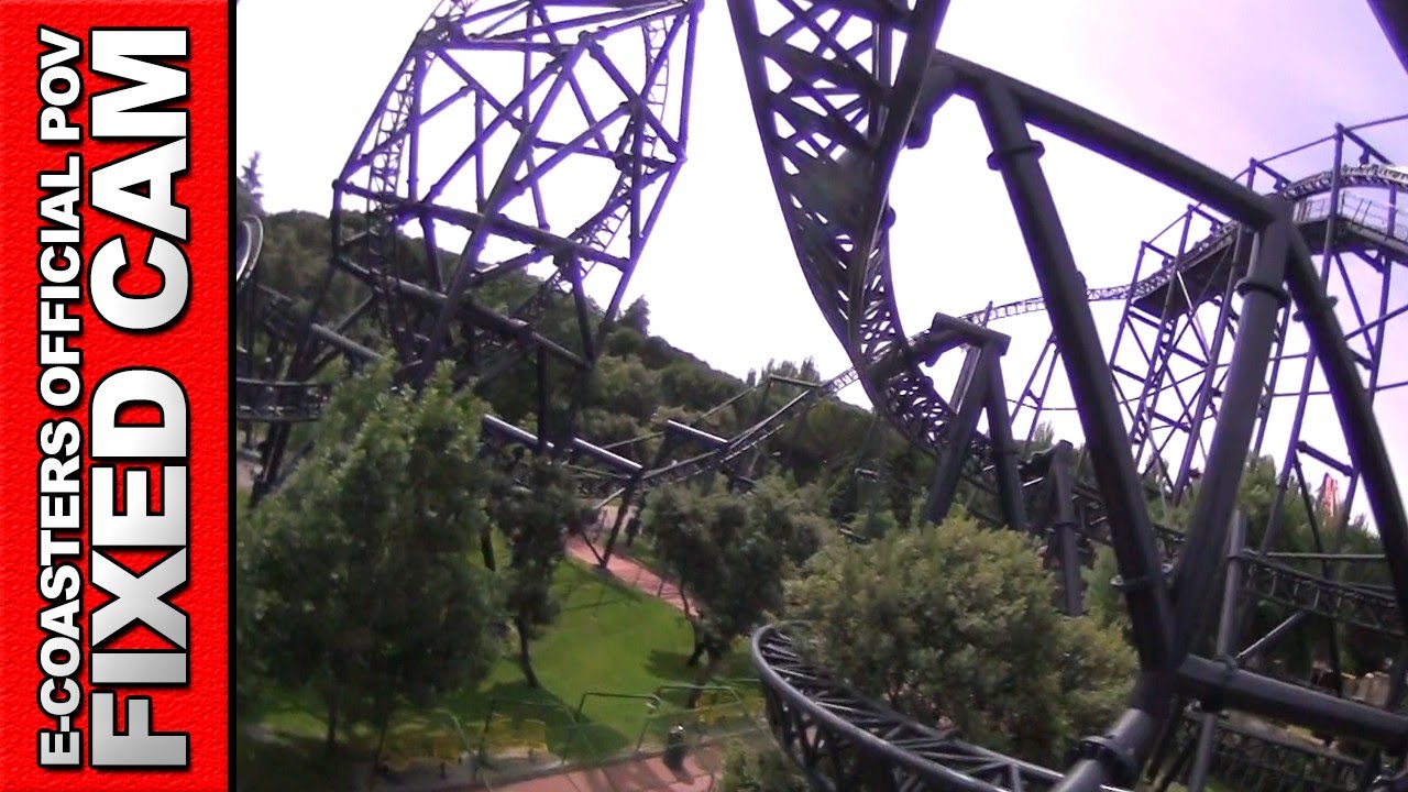 Tornado Parque de Atracciones Madrid - Roller Coaster POV On Ride Intamin (Theme Park Spain)