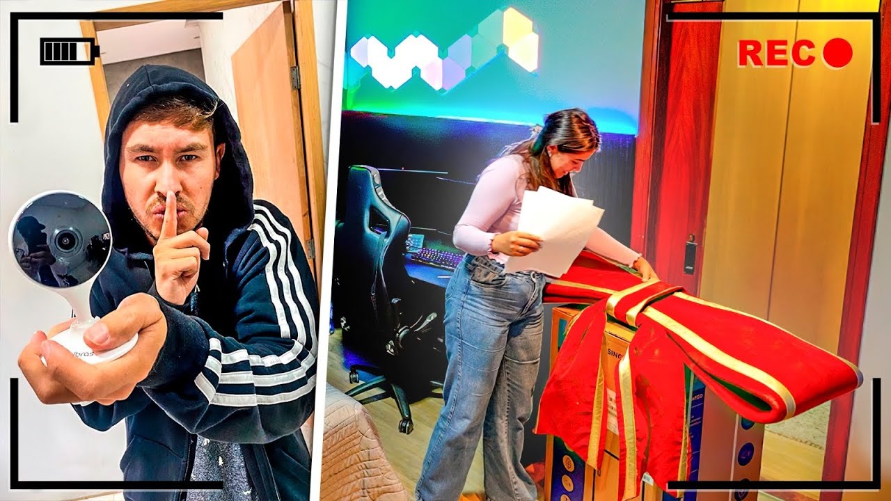 COLOQUEI UMA CÂMERA ESCONDIDA E PREPAREI A MELHOR SURPRESA PRA MINHA NAMORADA