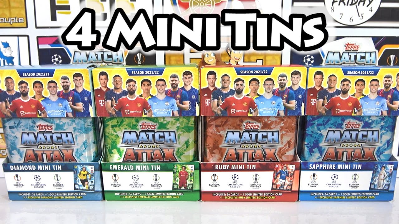 ERROR TINS!! NEW! Opening All 4 Match Attax 2021/22 Mini Tins | Exclusive GemStone Limited Editions