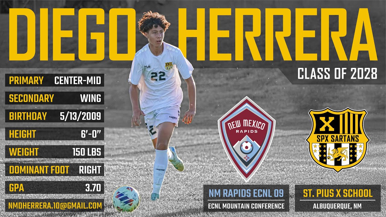Diego Herrera | College Soccer Recruiting Video | Class of 2028