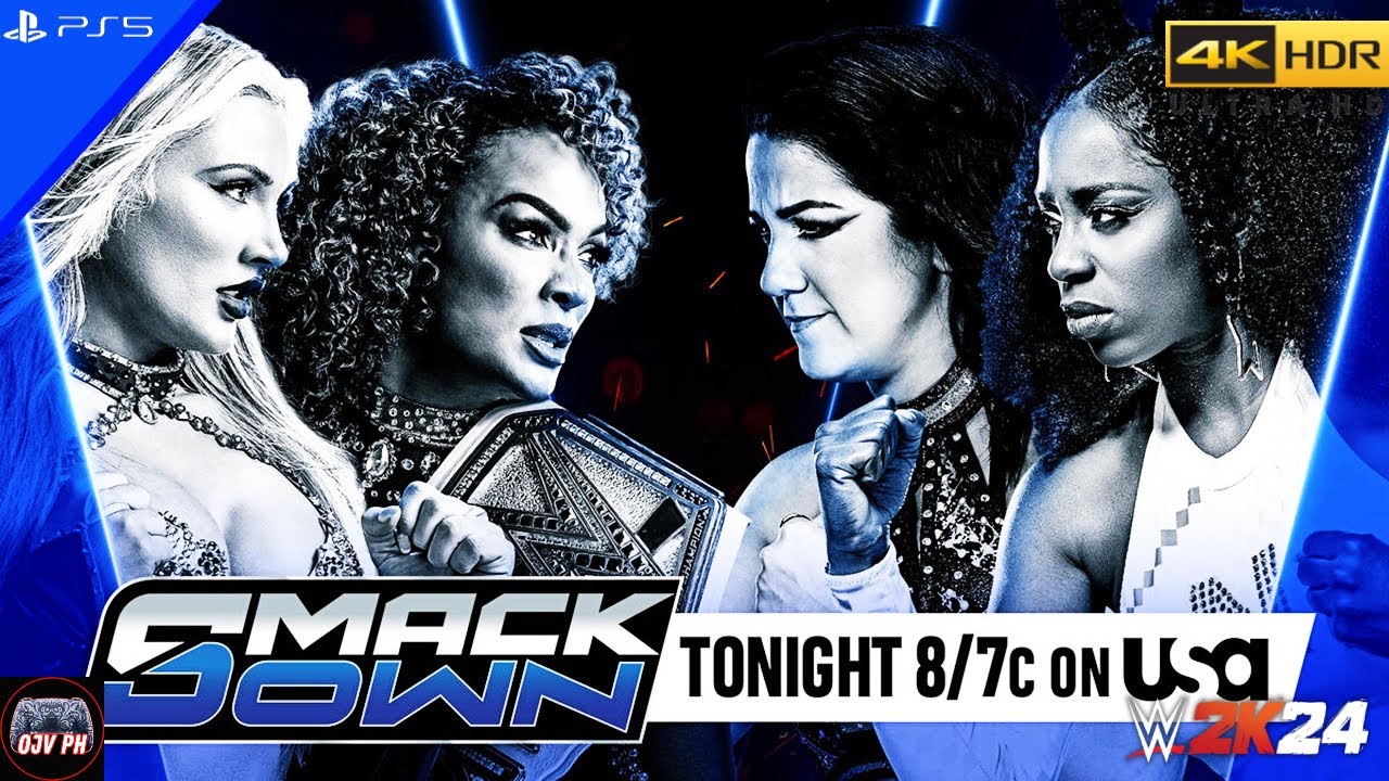 WWE 2K24 (PS5) - NIA JAX & TIFFANY STRATTON vs. BAYLEY & NAOMI | SMACKDOWN, SEP. 20, 2024 [4K 60FPS]