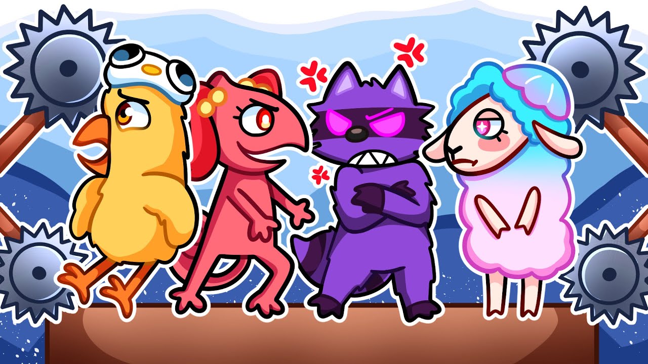 Meus AMIGOS viraram ANIMAIS! | Turma da Batatinha no Ultimate Chicken Horse
