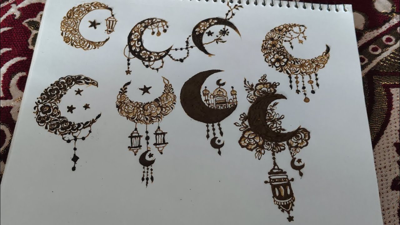 Eid special chand mehndi design #trending #viralvideo #eid #chandmehndidesign #basic 