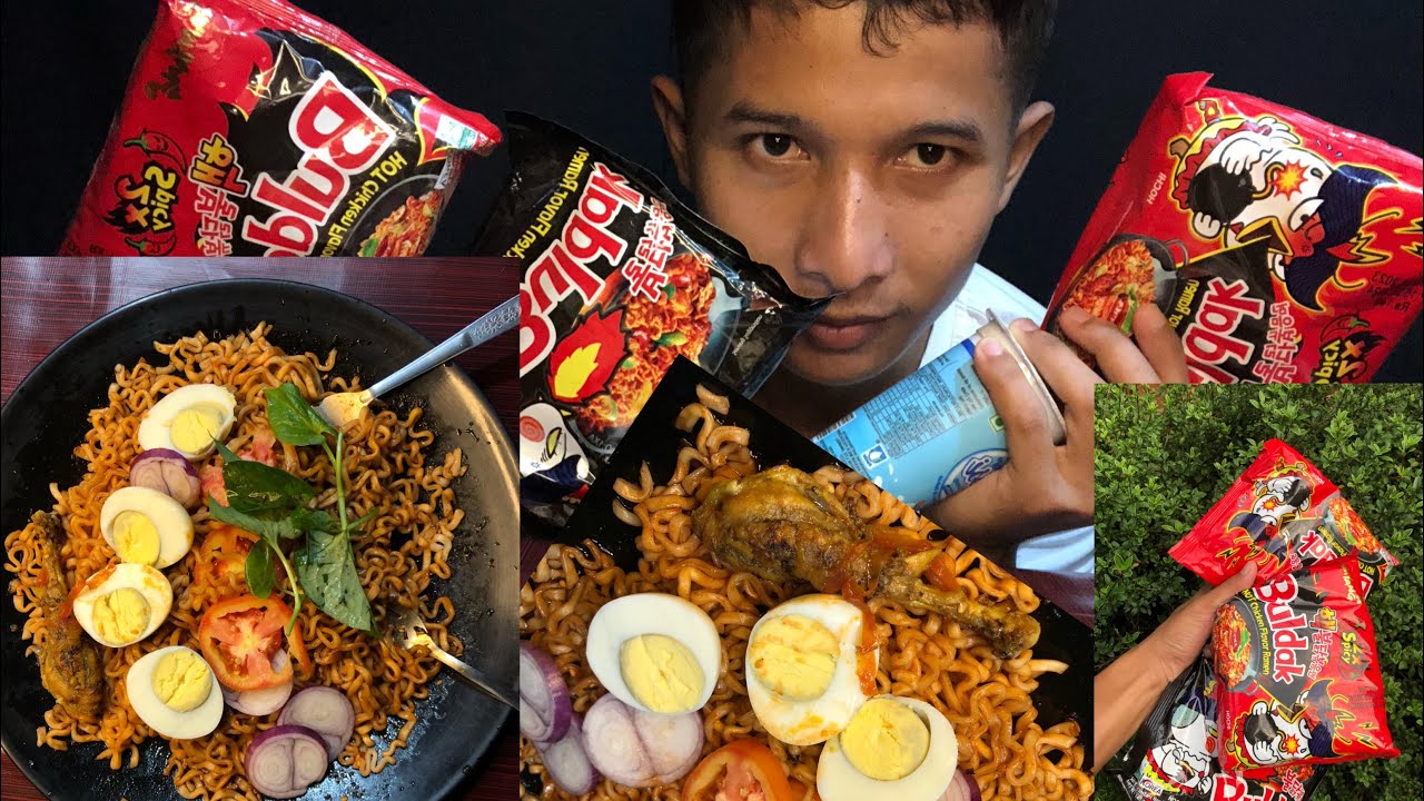 2x Spicy🌶️🥵 oppa saranghae noodles lassi boil egg cha.etjok kisangsa masi.aignok🤣