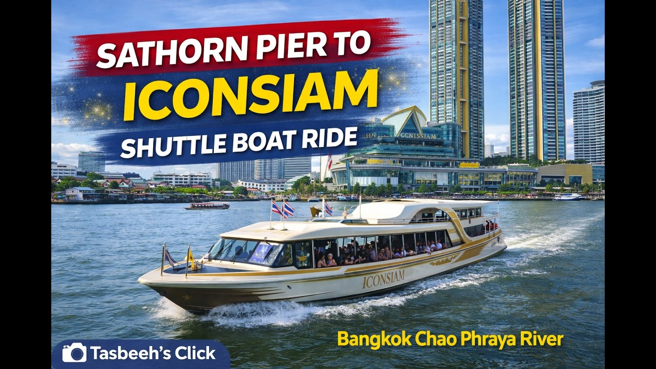 Sathorn Pier to ICONSIAM Shuttle Boat Ride | Chao Phraya River | Bangkok River Experience