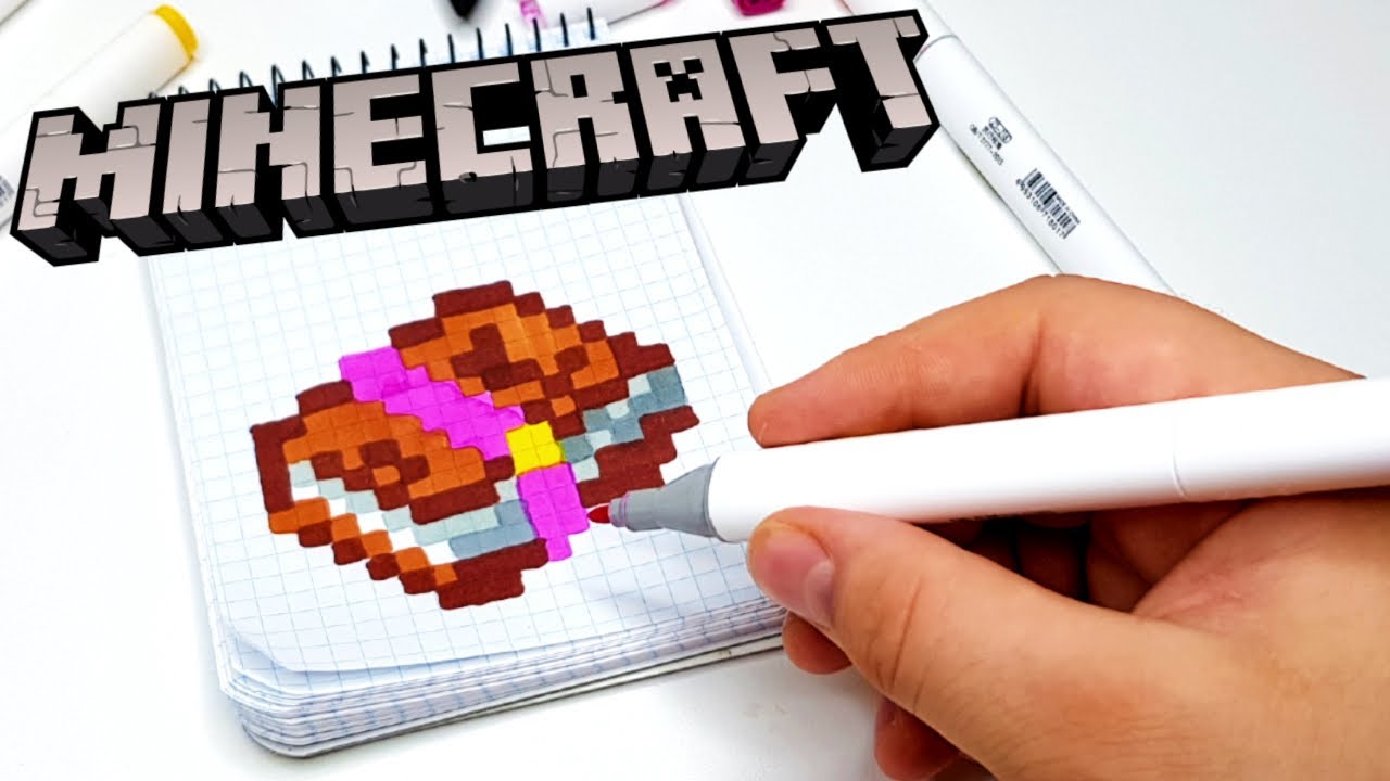 КНИГА из Minecraft - РИСУНКИ ПО КЛЕТОЧКАМ - PIXEL ART BOOK