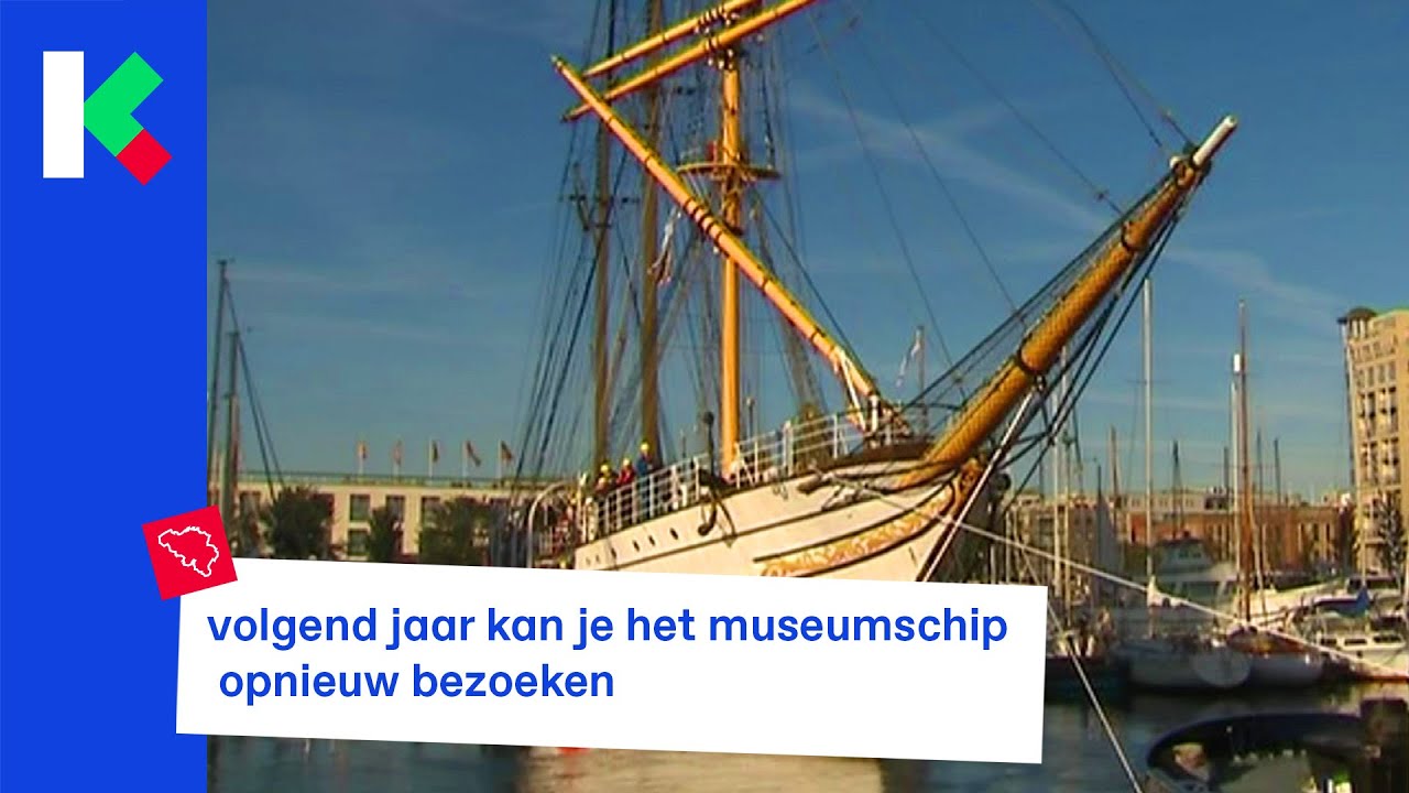 Zeilschip Mercator in Oostende krijgt een opknapbeurt