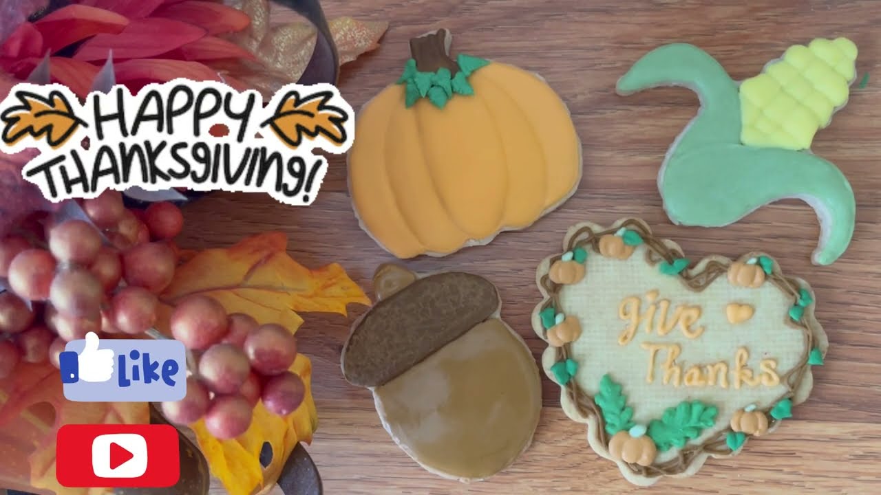 Happy thanksgiving sugar cookies