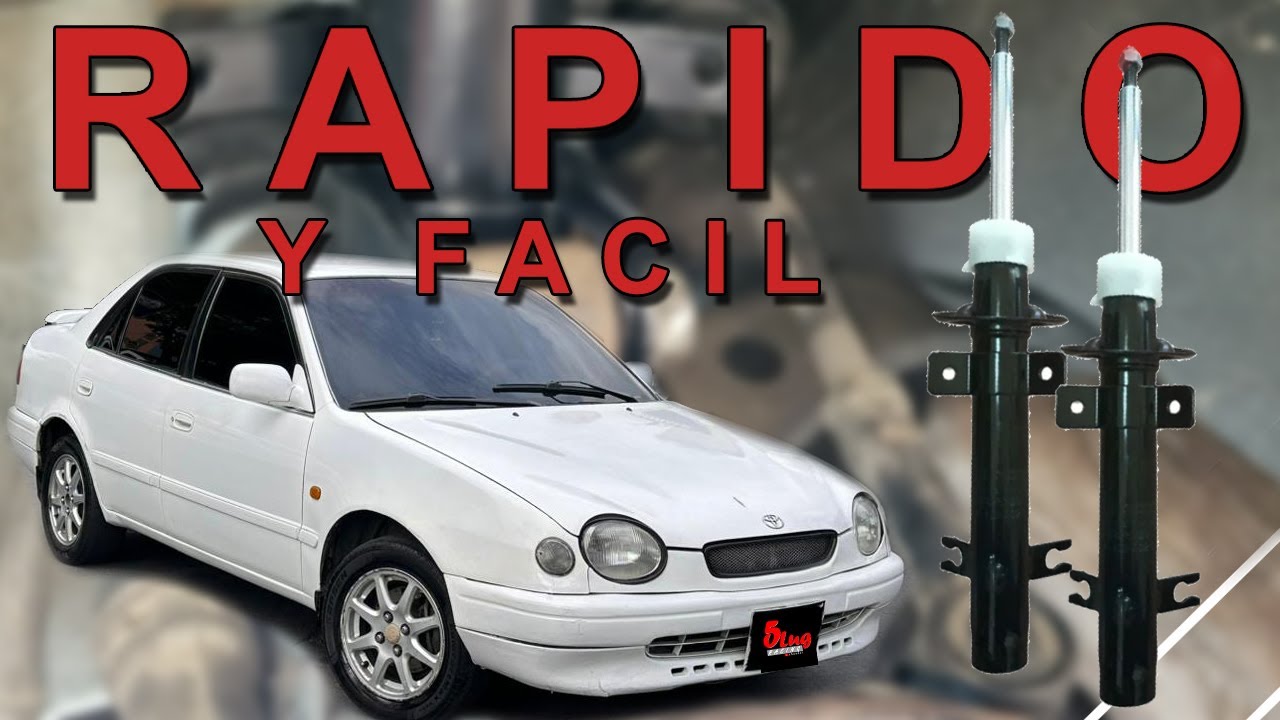 instalación de forma fácil y sencilla amortiguadores de Toyota corolla 99 y varios años