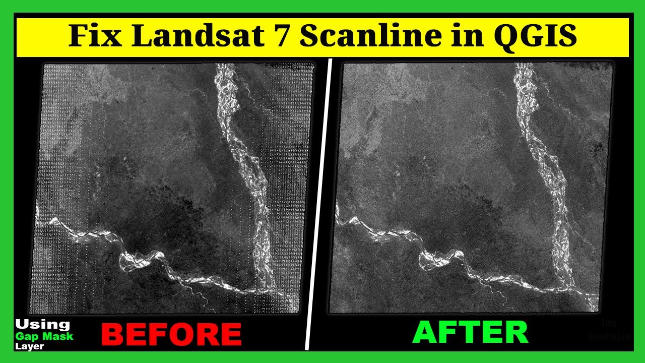 Fix/Remove Landsat 7 Scanline Error Using Qgis | Removing Scan Line Error of Landsat 7 ETM+