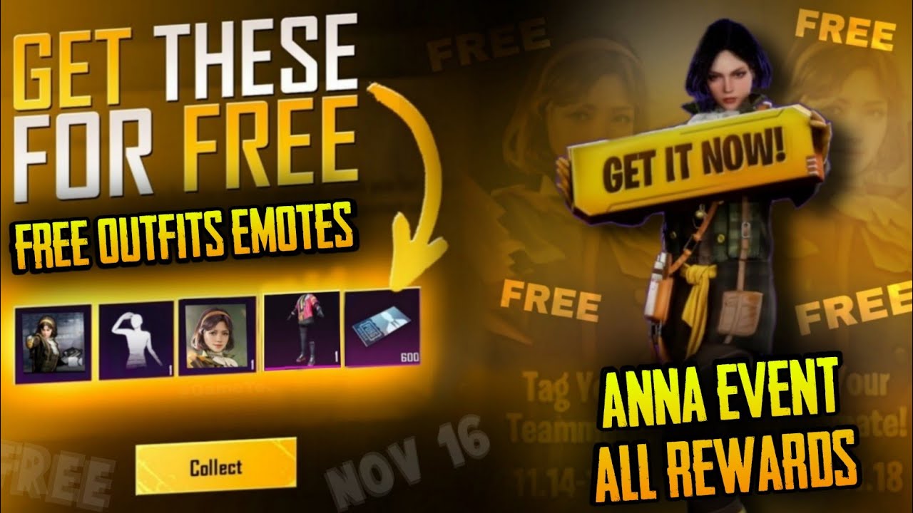 Anna Character Free outfits | anna character events | how to get free anna character #PUBG #BGMI