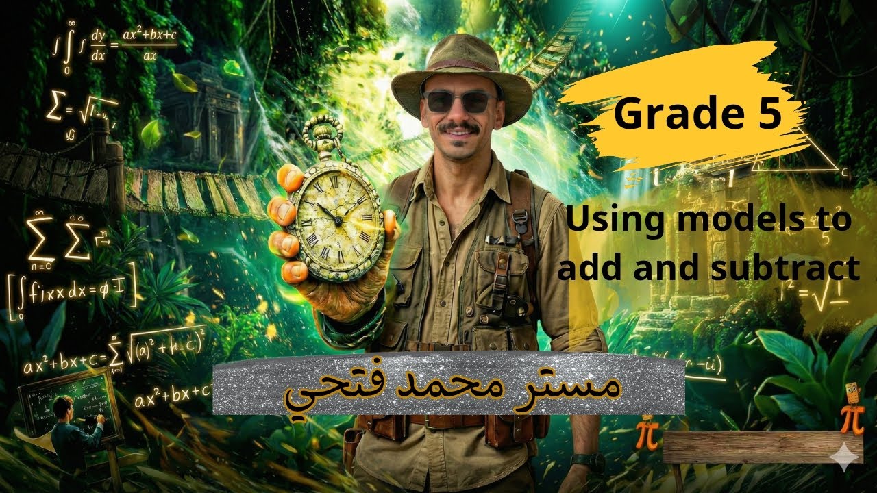 Using models to add and subtract | math grade 5 second term | Mr. Mohamed شرح ماث جريد 5