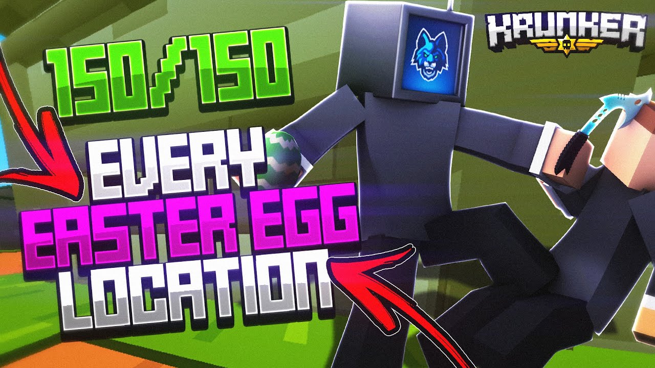 How to find EVERY EASTER EGG in the Krunker Easter Event! (UNOBTAINABLE SKIN PRIZE!)