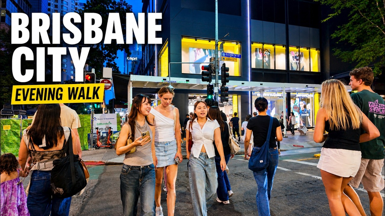 Brisbane Walking Tour in 4K HDR • QUEENSLAND • AUSTRALIA