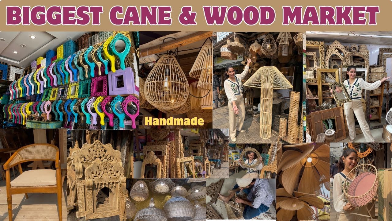 Biggest Cane Market In Mumbai | Wooden furniture Market | Handicrafts Home Decor