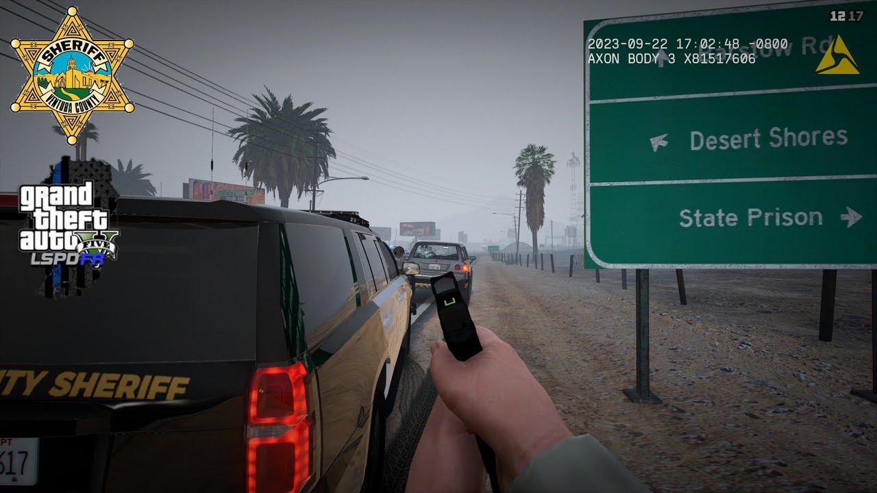 [NO COMMENTARY] GTA V LSPDFR | VCSO DEPUTY GET SHOT DURING A TRAFFIC STOP, SHOTS FIRED