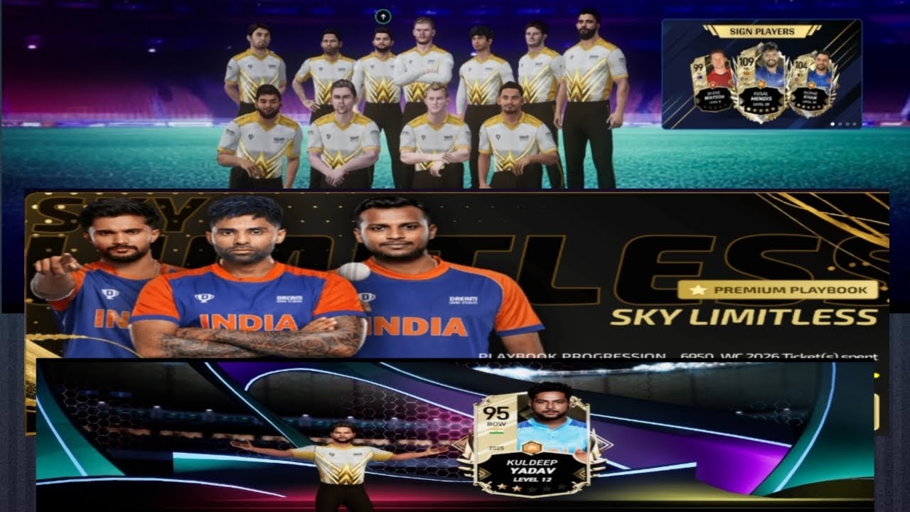 Opening Kuldeep Yadav pack of World Cup 🏆/dream cricket 25