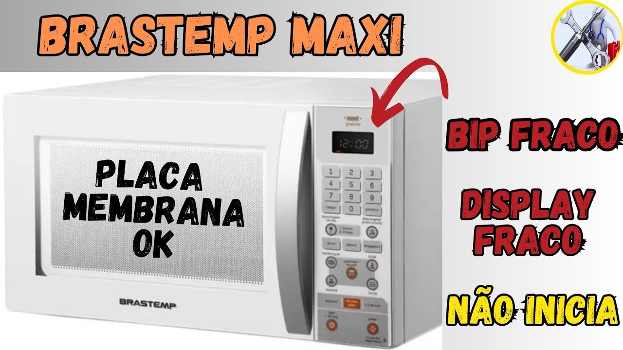 Microondas Brastemp Maxi com display e bip bem fraquinho e não inicia. Defeito difícil de acontecer
