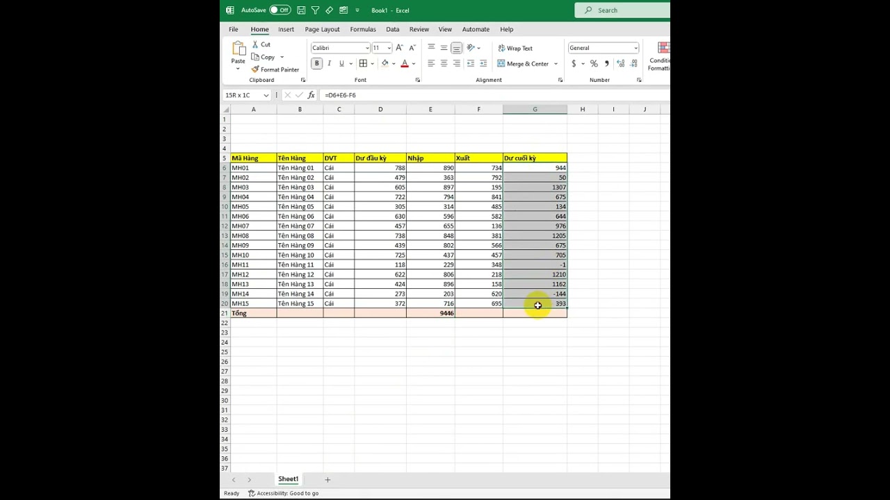 Viết công thức excel trong code VBA