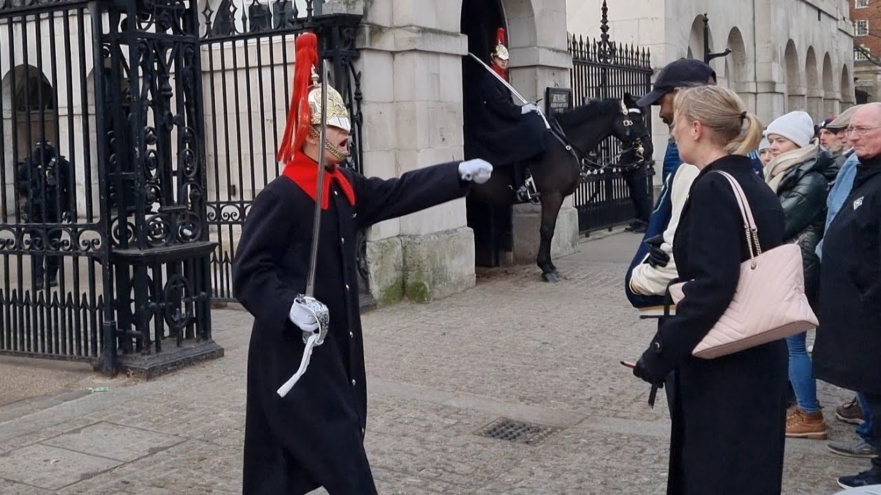 The Situation Worsened after the King's Guard Shouted at Tourists at Horse Guards in London!