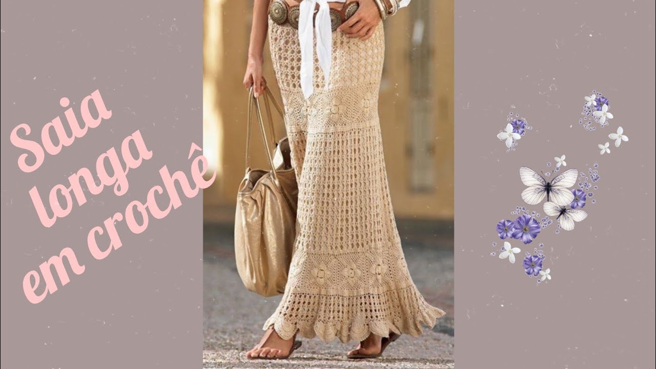 Saia longa em crochê-parte 3/3 #gabycroches #crochê @gabyycrochescriação da peça @anacartier