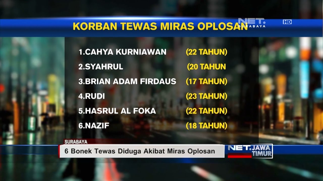 NET. JATIM - 6 BONEK TEWAS DIDUGA AKIBAT MIRAS OPLOSAN
