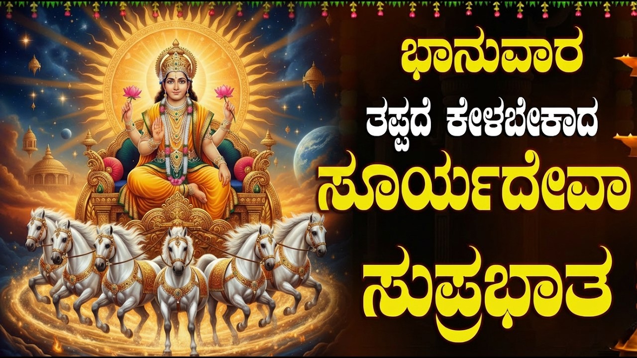 ಶ್ರೀ ಸೂರ್ಯ ಸುಪ್ರಭಾತಂ ಕೇಳಿದರೆ ಆರೋಗ್ಯ ಸಮಸ್ಯೆಗಳು ದೂರವಾಗುತ್ತವೆ | Surya Suprabhatam Kannada