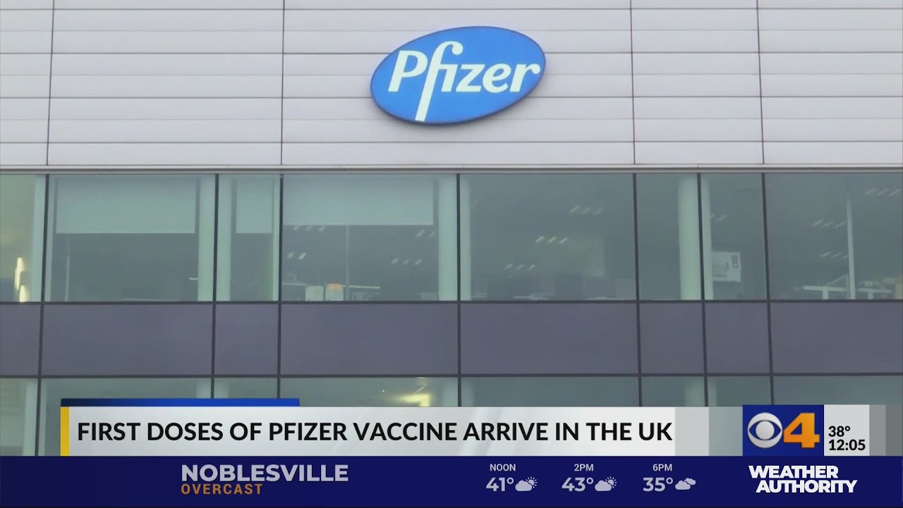 First doses of Pfizer vaccine arrive in the UK
