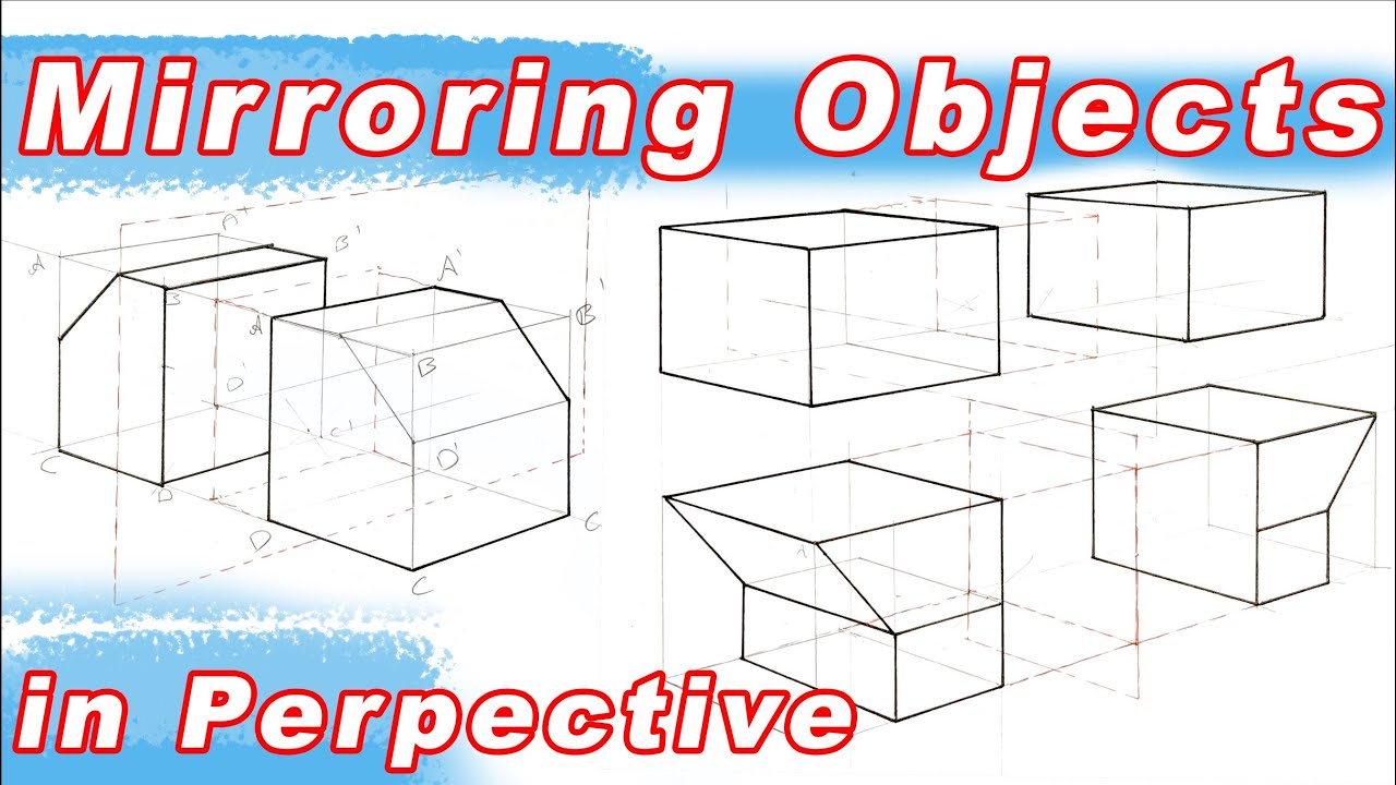 How to Mirror Objects in Perspective I Step-by-step guide #perspectivedrawing #mirrorobjects