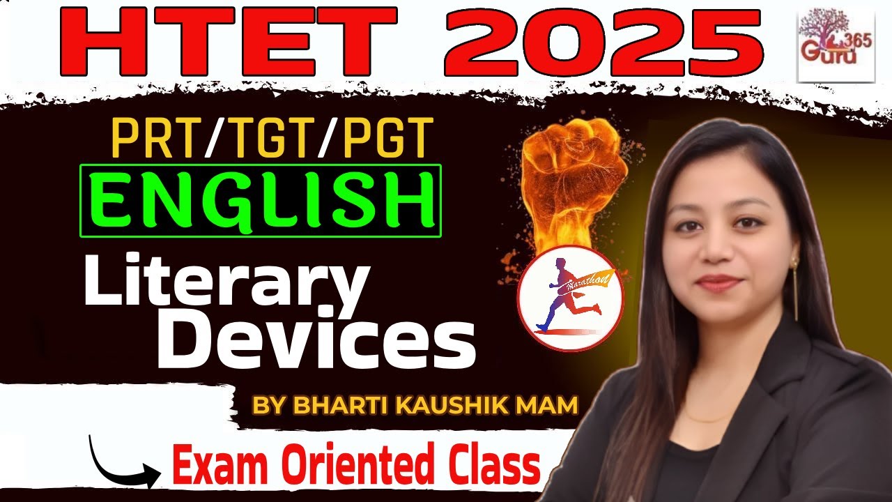 HTET English Literary Devices  | HTET TGT PGT English Questions By Bharti mam